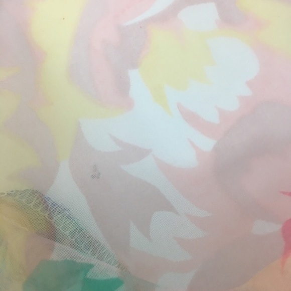 VICTORIAS SECRET Vintage Gold Label Sheer Cover Up Kimono Pastel 90s Size Medium - Picture 6 of 7